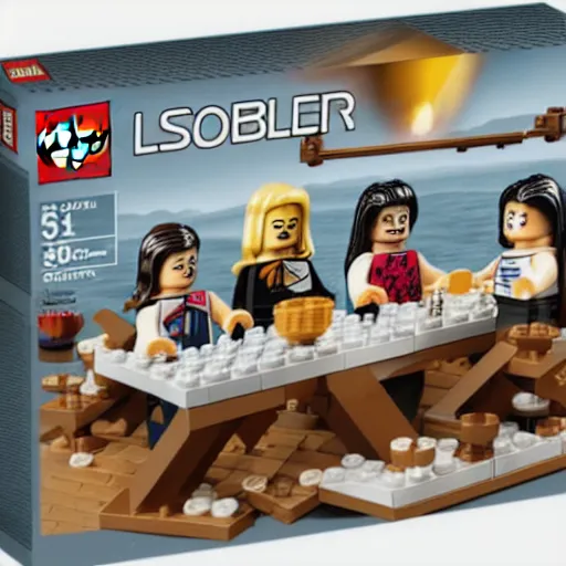 Prompt: last supper lego set