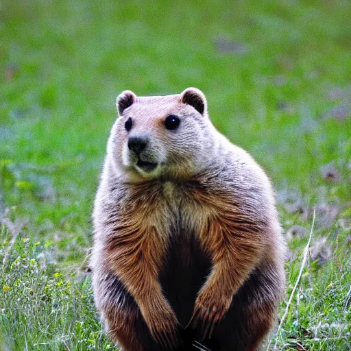 Prompt: a bear crossed with a prairie dog