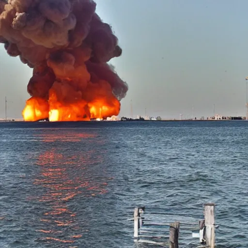 Prompt: a nuke explosion in chioggia