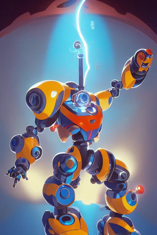 Image similar to metabots medabots medarotto medarot robot minimalist comics, behance hd by jesper ejsing, by rhads, makoto shinkai and lois van baarle, ilya kuvshinov, rossdraws global illumination ray tracing hdr radiating a glowing aura