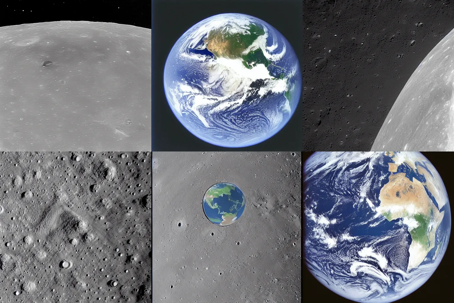 Prompt: a view of Earth from the moon