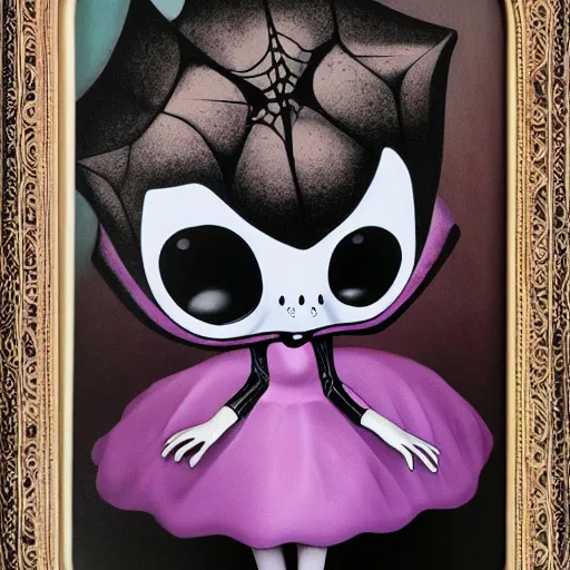 Image similar to spider headed girl in the style of Mark Ryden