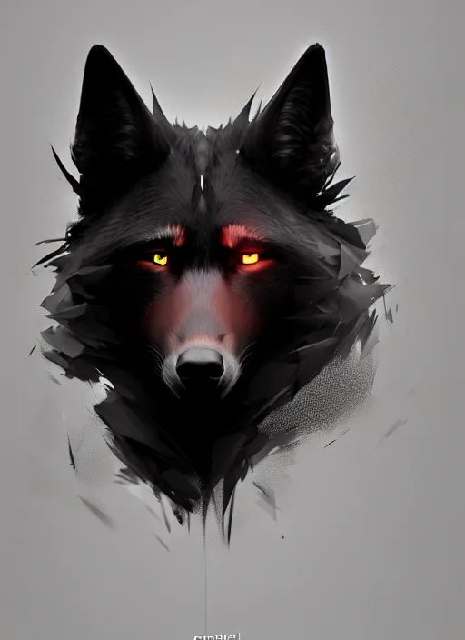 Prompt: beautiful headshot portrait of a male anthropomorphic black wolf red long hair. character design by cory loftis, fenghua zhong, ryohei hase, ismail inceoglu and ruan jia. artstation, volumetric light, highly detailed, photorealistic, fantasy, rendered in octane