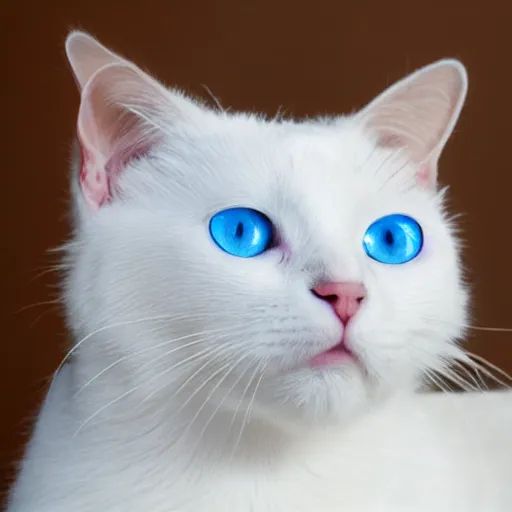 Image similar to white cat with blue eyes,