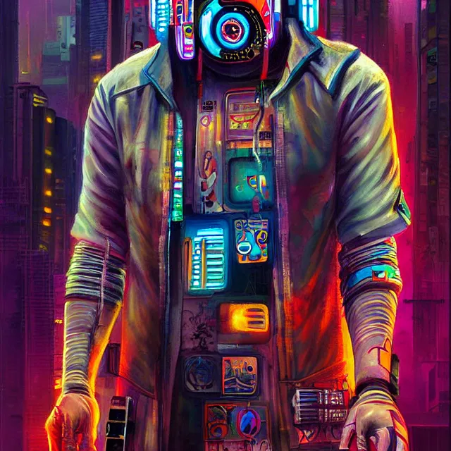 Image similar to a beautiful painting cyberpunk jibaro, by alberto mielgo movie art