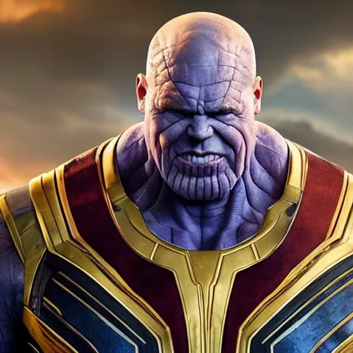 Prompt: putin in the body of thanos