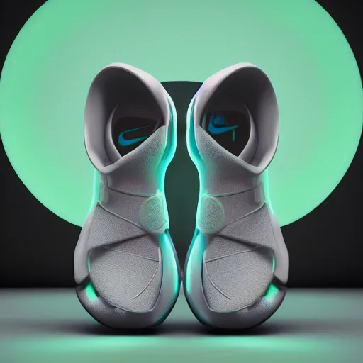 Prompt: nike mags, glow, neon, centered, designed by sawoozer, ultra detailed, artstation, akitipe studios, octane render 8 k, vray render 4 k, realistic