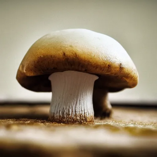 Image similar to a mushroom made of overlapping teeth