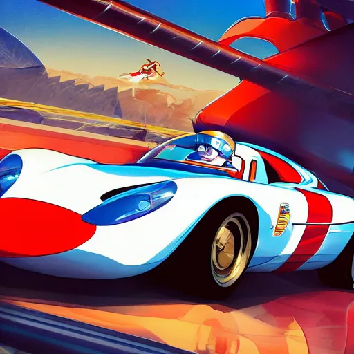 Buy Speed Racer Mach 5 Watercolor Art Print Online in India 