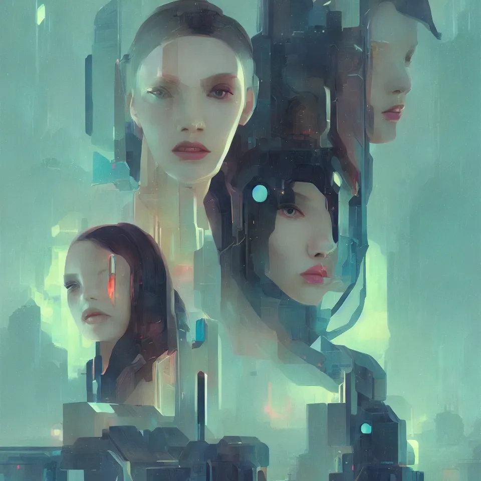 Image similar to portrait beautiful sci - fi girl, blade runner 2 0 4 9, futuristic desert city metropolis, digital art, pop art by hsiao - ron cheng