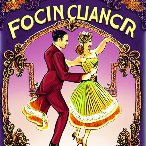 Image similar to victorian ballroom dance disco fox