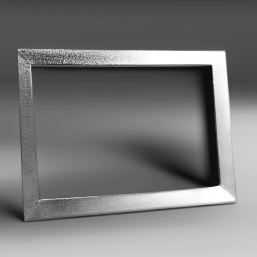 Image similar to thin surreal liquid metal picture frame, ultra rendered extreme realism and detail, 8 k, highly detailed, realistic, pbr, unreal engine 5, cinematic, cryengine, octane render