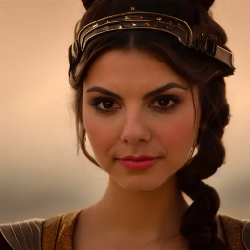 Image similar to victoria justice as princess padme in star wars episode 3, 8 k resolution, cinematic lighting, anatomically correct