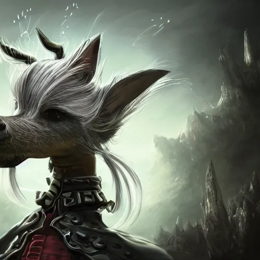 Image similar to Chinese crested powderpuff dog, armour, Anthropomorphized, casting epic spell, magic the gathering artwork, D&D, fantasy, cinematic lighting, centered, symmetrical, highly detailed, digital painting, artstation, concept art, smooth, sharp focus, illustration, volumetric lighting, epic Composition, 8k, art by Akihiko Yoshida and Greg Rutkowski and Craig Mullins, heroic pose, oil painting, cgsociety, magic lab background