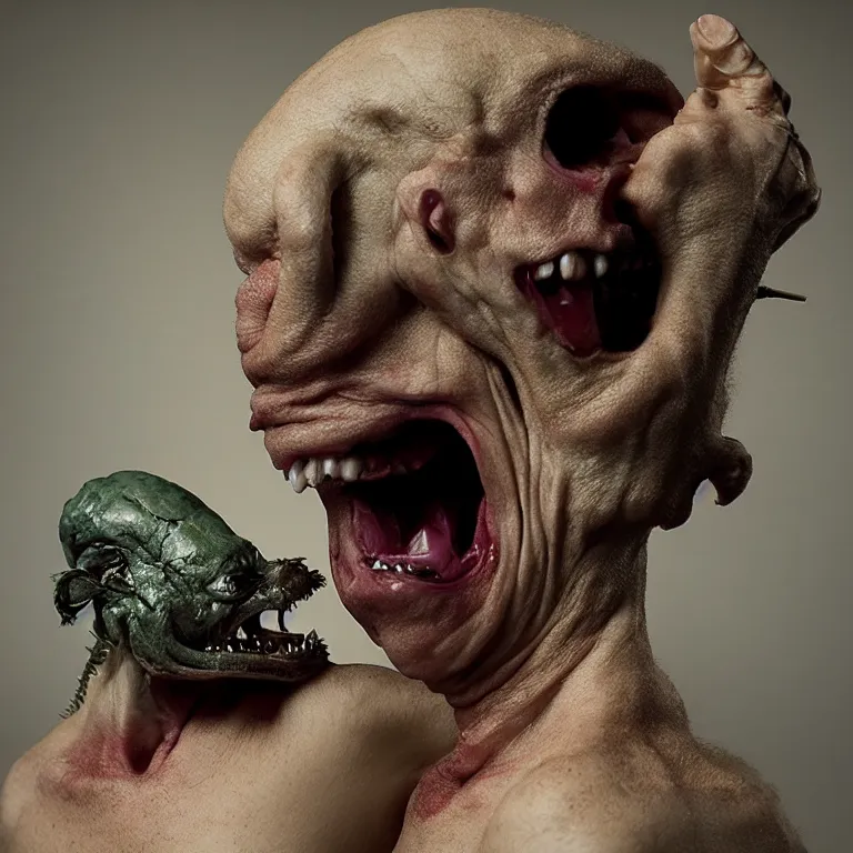 Image similar to laboratory miniature creature in pain and anger and revange by Christopher Soukup, David Fincher, Dan Witz, Gregory Crewdson, Huleeb, Lee Griggs, Mike Nash, Paul Chadeisson, Stephen Shore, sideshow collectibles, Terry Richardson, Vitaly Bulgarov