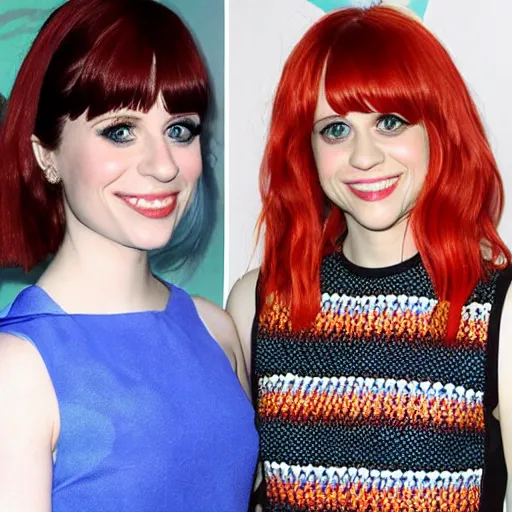 Image similar to hayley williams and zooey deschannel daugther