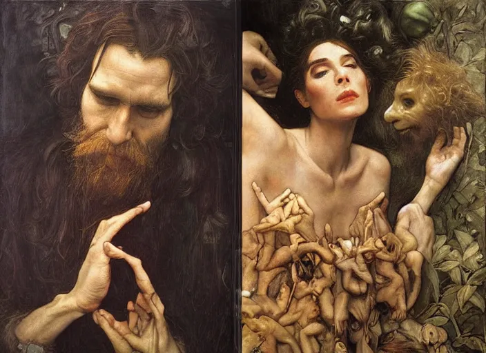 Image similar to jim henson's labyrinth by edgar maxence and caravaggio and michael whelan and delacroix style, artistic