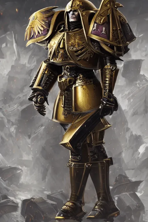 Image similar to armor portrait heros warhammer 4 0 k horus heresy fanart - the primarchs emperor by johannes helgeson animated with vfx concept artist & illustrator global illumination ray tracing hdr fanart arstation zbrush central hardmesh 8 k octane renderer comics stylized