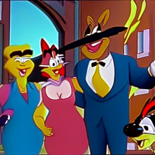 Prompt: a film still from looney tunes : back in action