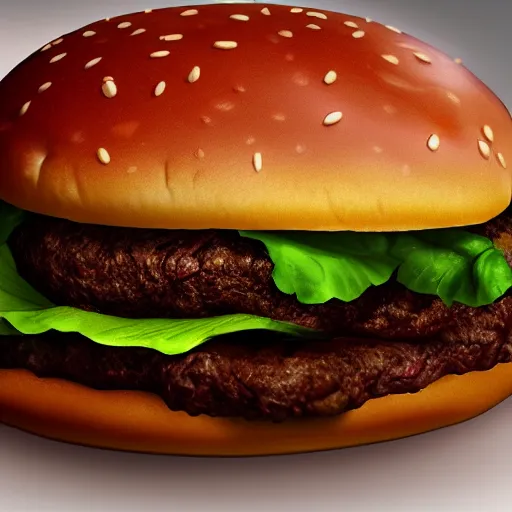 Prompt: a photorealistic hamburger