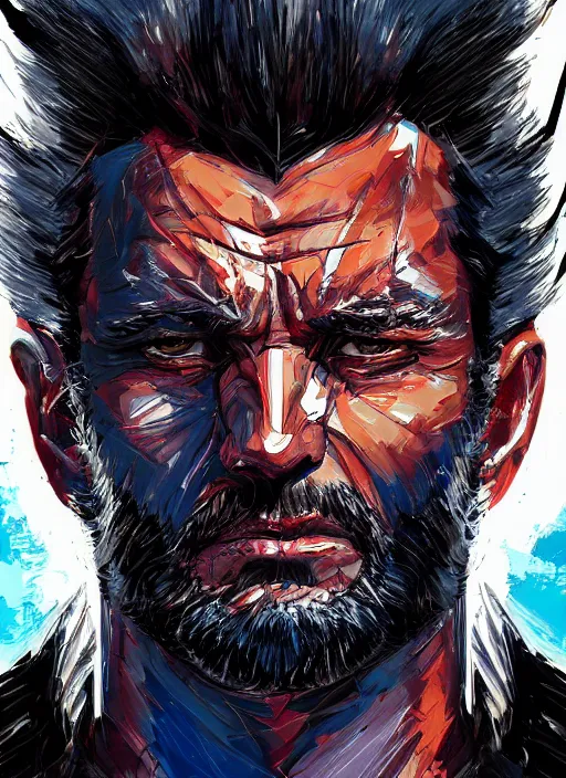 Image similar to portrait wolverine, marvel comics, dark, intricate, highly detailed, smooth, artstation, digital illustration by francoise nielly