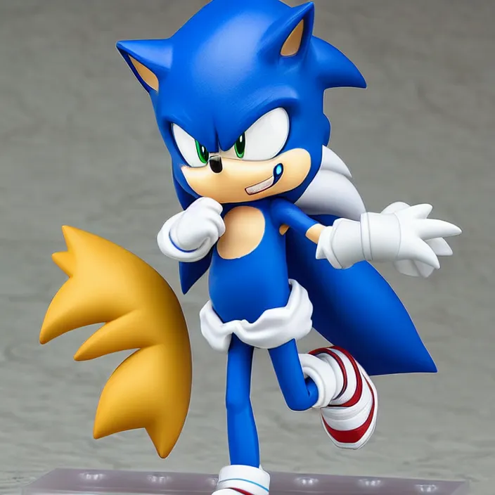 Image similar to An anime Nendoroid of Sonic the Hedgehog, figurine, detailed product photo