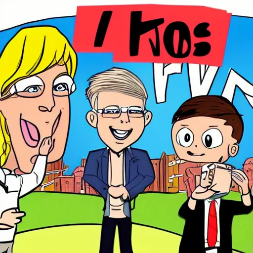 Prompt: infowars cartoon for kids