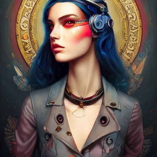 Image similar to Lofi steampunk portrait Pixar style by Tristan Eaton Stanley Artgerm and Tom Bagshaw, high detail.