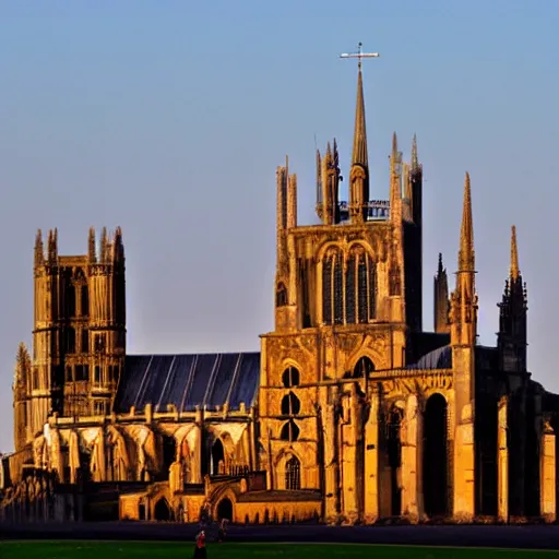 Image similar to moonrise over ely cathedral