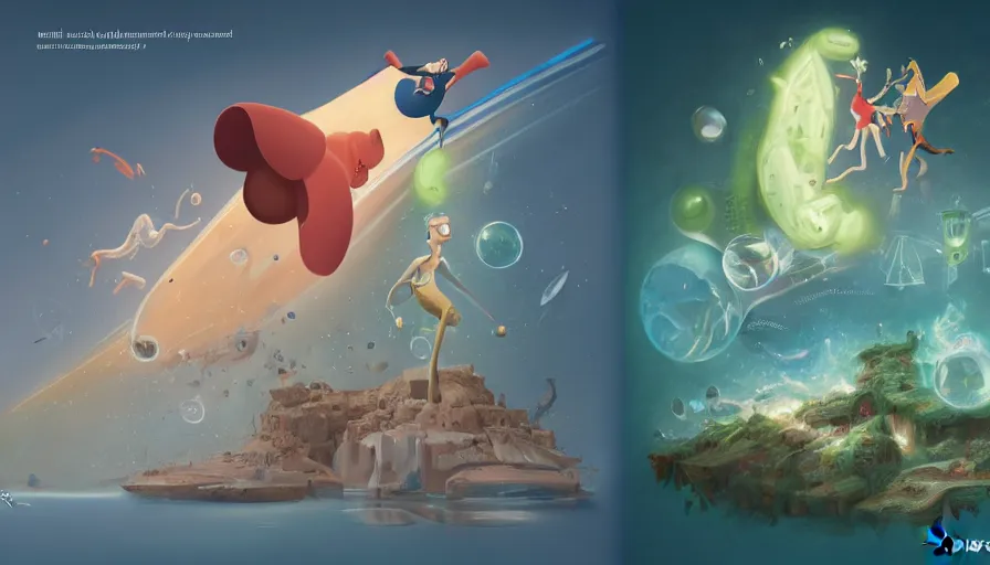 Image similar to the two complementary forces that make up all aspects and phenomena of life, by Disney Concept Artists