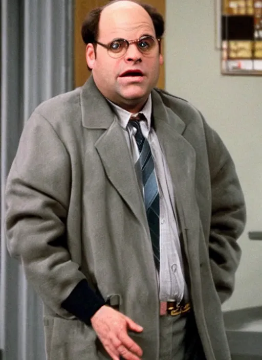 Prompt: George Costanza as the Doctor from Doctor Who