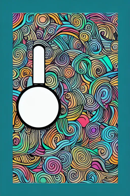 Image similar to minimalist boho style art of a colorful speaker, illustration, vector art