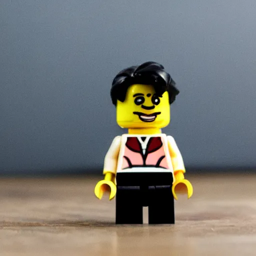Prompt: a Lego mini figure of Markiplier