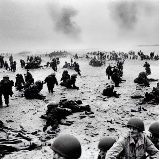 Image similar to the d - day, by robert capa,