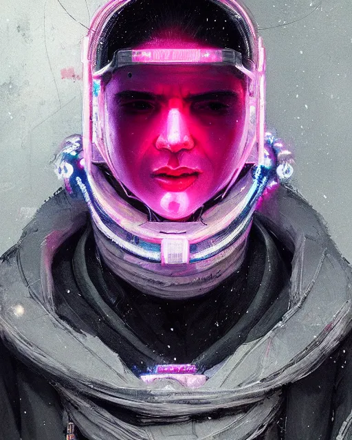 Image similar to detailed portrait ghost, cyberpunk futuristic neon, reflective puffy coat, decorated with traditional japanese ornaments by ismail inceoglu dragan bibin hans thoma greg rutkowski alexandros pyromallis nekro rene maritte illustrated, perfect face, fine details, realistic shaded, fine - face, pretty face