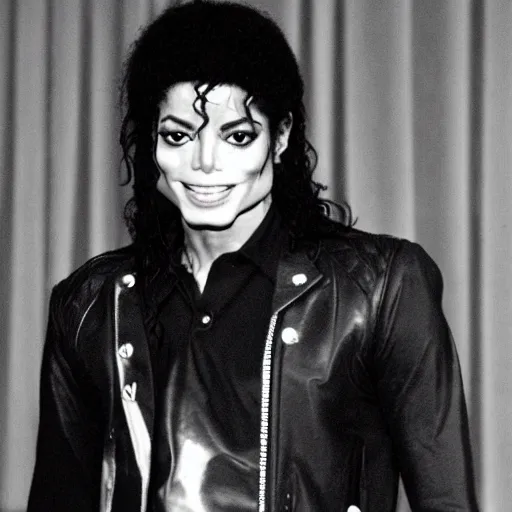 Image similar to Michael Jackson with long jaw Invincible era