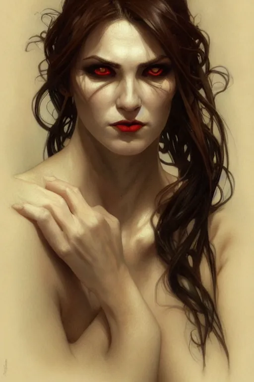 Prompt: portrait of a wise vampire, dark, piercing eyes, gentle expression, elegant clothing, photorealistic, highly detailed, artstation, smooth, sharp focus, art by michael whelan, artgerm, greg rutkowski and alphonse mucha