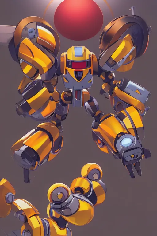 Image similar to metabots medabots medarotto medarot robot minimalist comics, behance hd by jesper ejsing, by rhads, makoto shinkai and lois van baarle, ilya kuvshinov, rossdraws global illumination ray tracing hdr radiating a glowing aura