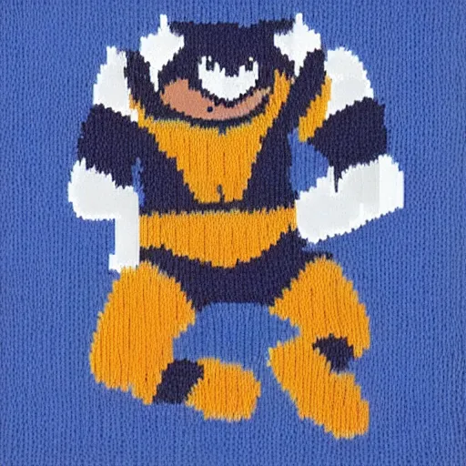 Image similar to Wolverine knitting a sweater