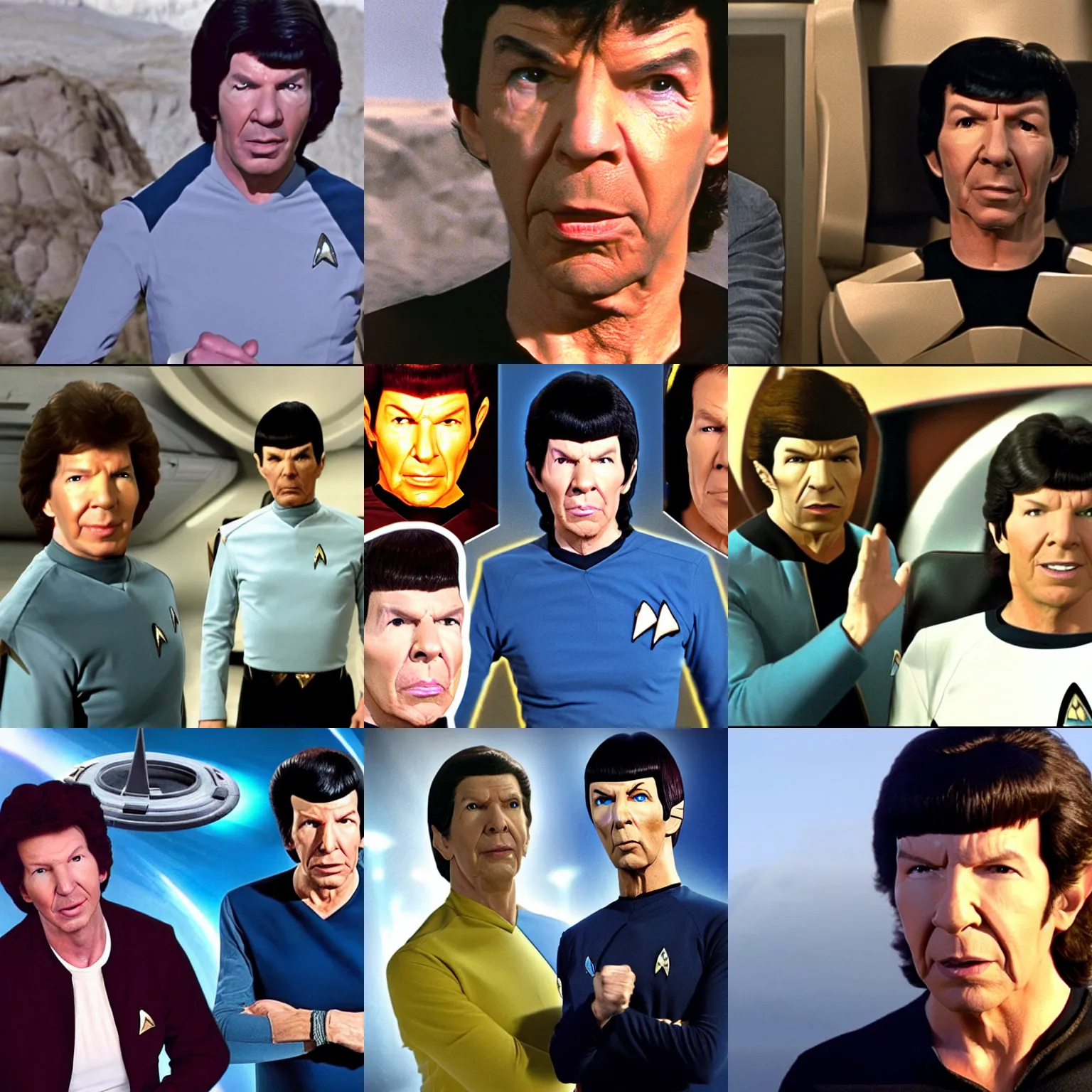 Prompt: neil breen as spock, neil breen face, star trek scene