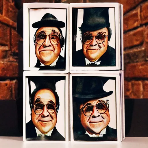 Prompt: variety pack of danny devito mugs , codex, rich colored ink, detailed, cinematic,