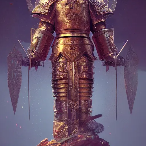 Image similar to a divine warrior wearing heavy armor praying at an alter, intricate artwork by Tooth Wu and wlop and beeple. octane render, trending on artstation, greg rutkowski very coherent symmetrical artwork. cinematic, hyper realism, high detail, octane render