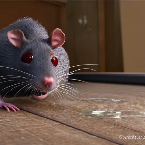 Image similar to remi from the movie ratatouille as photorealistic rat