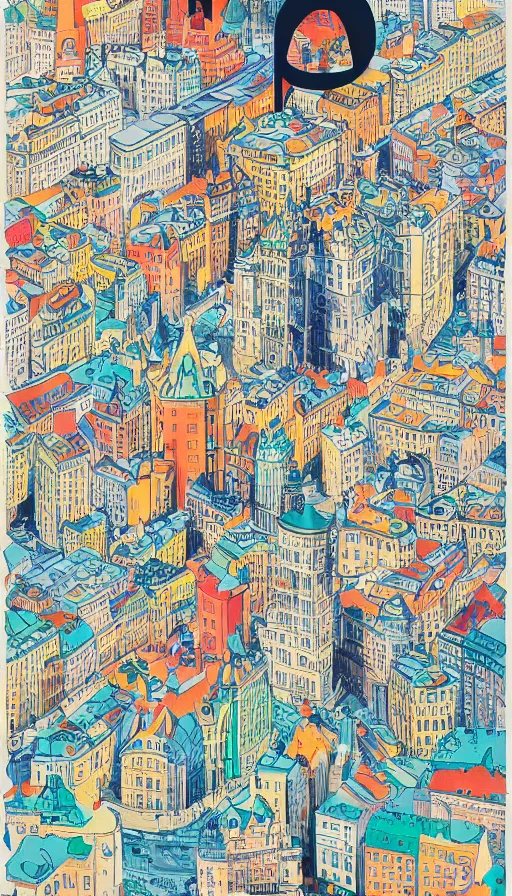 Image similar to stockholm city portrait of a beautiful world, by james jean