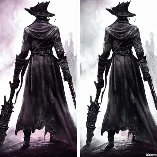 Prompt: Bloodborne 2 leak 2025, concept art, in the style of Artgerm,