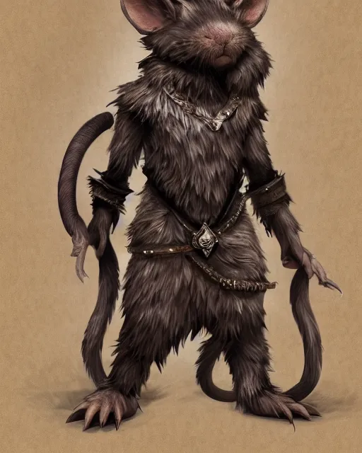 Image similar to a full body shot of an anthro furry rat wearing a fantasy armor, fantasy, artstation, furry art, furaffinity, deviantart, symmetrical, highly detailed, award winning, trending