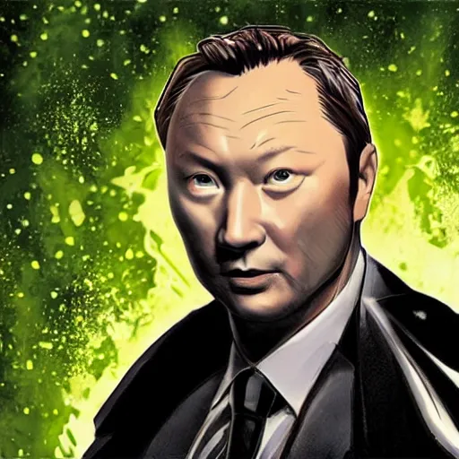 Prompt: photorealistic portrait of Limmy as a comic book villain,