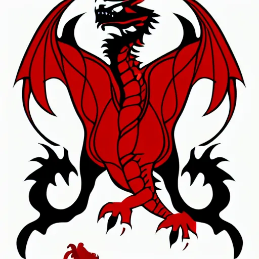 Image similar to vector art of welsh dragon and panda mixed, intercrossed, chimera, welsh flag, adobe illustrator