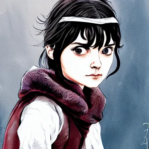 Image similar to arya stark, art by rumiko takahashi, highly detailed, trending on artstation, award winning