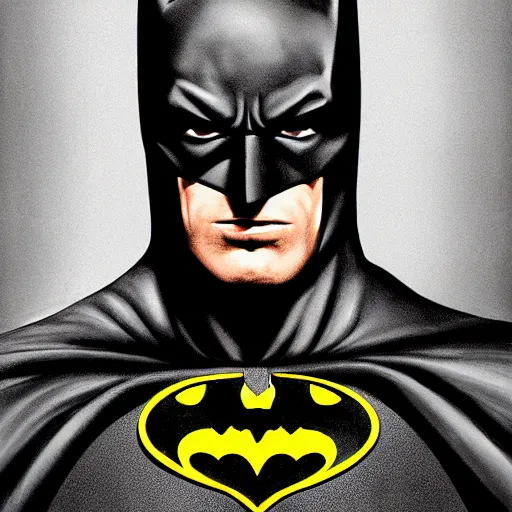 Prompt: a detailed portrait of batman, art illustration, incredibly highly detailed and realistic, 8 k, sharp focus